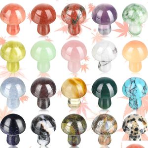 Other Arts And Crafts Other Arts And Crafts Crystal Mushroom Scpture Decor Hand Making Mini Shape Crystals Natural Gemst Homeindustry Dhjm8