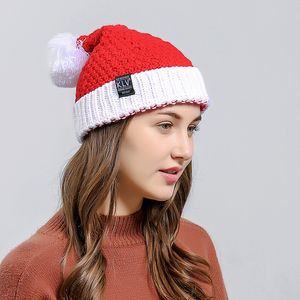 Neue Gestrickte Woolen Weihnachten Hut Nette Pompom Frauen Männer Kind Weich Warm Halten Beanie Santa Cap Neue Jahr Party Kinder geschenk