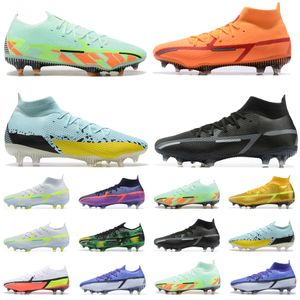 Sapphire Soccer Cleats Sapatos Phantom GT2 Din￢mico Fit DF Elite FG Firm Coloque Green Green Laser Laser Orange t￪nis de futebol laranja Treinadores masculinos Tamanho 39-45