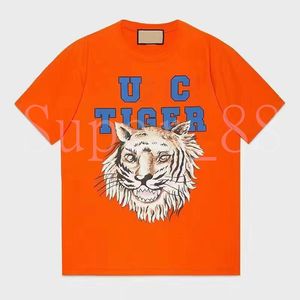 Men's T Shirts Tiger Designer 2022 Spring and Sumer Tide Letter Animal Print Clothes Couples Round Neck Tops for Men Women Plus Size Classic Causal T Shirts