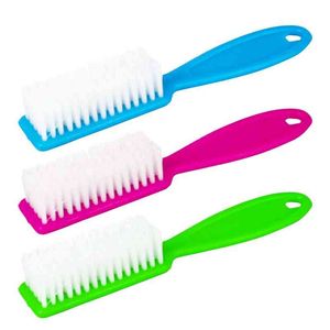 Long Handle Nail Cleaning Clean Brush Other Items File Manicure Pedicure Soft Remove Dust Small Angle Scrub Multi Color Dusting Pedicure Care Tool VTMTB1972
