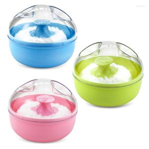 Spugne per trucco Portable Baby Soft Body Talco Powder Puff Sponge Box Case Container Forniture utili