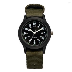 Wristwatches Fashion Waterproof Sport Watch Men Round Dial Nylon Band Outdoorbusiness Quartz Clock GiftNBSP ؛ NBSP ؛