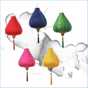 Nyhetsartiklar Satin Silk Lanterns For Creative Chinese Traditional Diamond Lantern Arts and Crafts Gift MTI Colors High Homeindustry Dhuwx