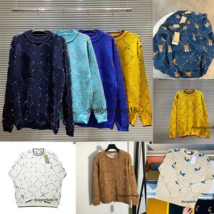 Tops 22s Fall New Men 's and Women's Sweaters 디자이너 스타일의 고급 직물 M-3XL