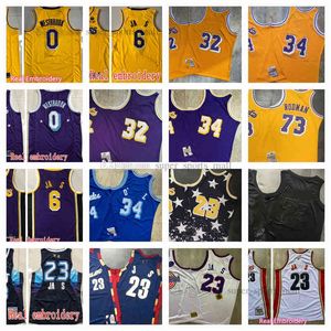 College Basketball indossa autentiche maglie da basket Mitchell e Ness retrò cucite 73 Dennis James Rodman Jersey Uomo Donna Gioventù Taglia S-XXL