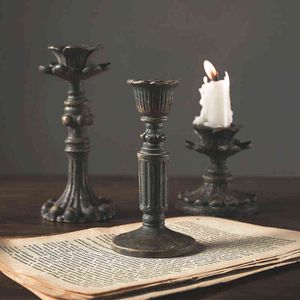 Objetos decorativos Figuras Jieme French Iical Candlestick Resina Ornamentos Presentes European Retro nostálgicos Tecnologia Tecnologia Technology Technology T220902