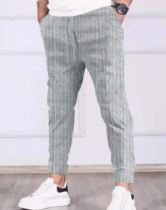 Męskie spodni w paski małe średnie duże duże rozmiar plus 2xl 3xl sznurka swobodne joggingowe pensyk męskie spodnie czarne khaki szarości