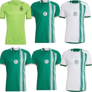 Top Algerie voetbaltruien 2022 2023 Wit weg Green Mahrez Feghouli Bennacer Atal 22 23 Algerije voetbalkits shirt Mannen Kinderen Sets Maillot de voet