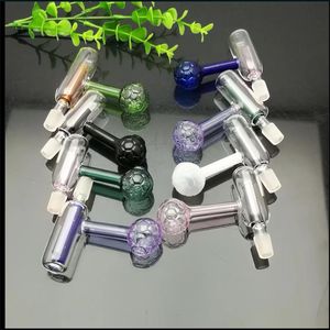 2022 Glass pipe Oil Burner bong hookah Smoking Color football filter glass boiler pipe accessories