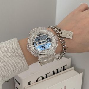 Нарученные часы милые довольно четкие желе мягкие силиконовые резиновые цифровые запястья часы для мужчин женские студенты