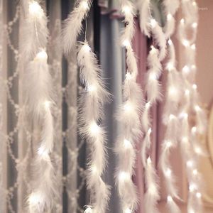 Strings Curtain LED String Light Feather Star Lighting Girl Heart Room Decoration Holiday