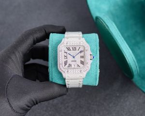 2023Men's Prong Set Hip Hop Diamond Orologi Ultimi orologi sportivi meccanici completamente automatici in acciaio inossidabile