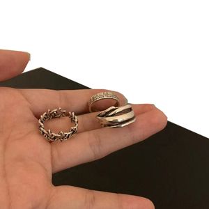 Adjustable Women Band Ring Roman numerals 3 in 1 Ring Fashion Set Men Model Vintage Aesthetic Retro Style
