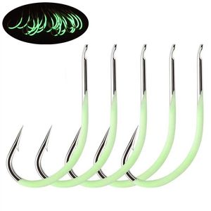Wholesale luminous fishhooks for sale - Group buy 1000 Pieces Luminous Hook High Carbon Steel Barbed Fishing Hooks Fishhooks Pesca Tackle Accessories Whole SF19290G