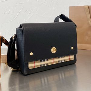 Crossbody Bag Checked Patchwork Color Handbag Genuine Leather Messenger Bags Detchable woven Shoulder Strap Clutch Interior Pocket