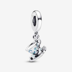 Büyülü Çay Dangle 925 STERLING Gümüş Charm Pandora Emaye Anları Kadınlar Fit Mücevher Yapma Bilezik Yapımı Takı 792207C01 Andy Jewel