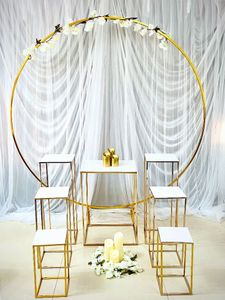 8pcs decorazione di nozze compleanno fase grande cerchio fiore artificiale ornamento arco plinto supporto da tavolo caramelle cibo torta bevanda cupcake pane portabiscotti