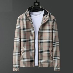 Markendesigner Herrenmode Jacke Klassisch Kariert Anti-Falten Frühling Herbst Mantel Windjacke Reißverschluss Mantel Sport Größe M-3XL