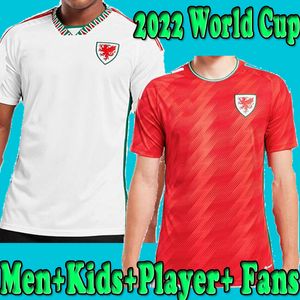 2022 Wales Soccer Jerseys Player Fans Versie Bale Wilson Allen Ramsey Nationaal Team Rodon Vokes Home Football Shirt Men Kids Kit Uniformen Johnson James