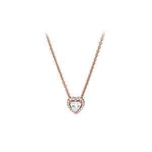 925 Sterling Silver Heart Pendant ketting originele doos voor Pandora CZ Diamond Bright Star Chain Necklace Women and Men Set Gifts3049