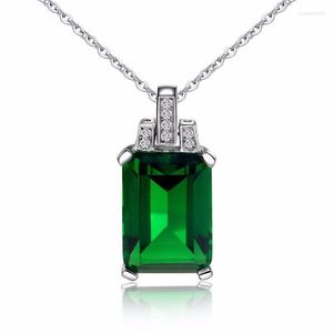 Pendant Necklaces Zhenrong Europe And America 925 Silver Plated 18 K Gold Emerald Green Color Gem Tourmaline Necklace