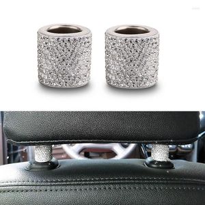 Interieurdecoraties Universal Crystal Rhinestone Car Seat Headstang Ring Collars Decor Charms Diamond Bling Accessories For Women Girls