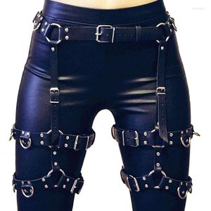 Belts 2022 Street Rave Punk Body Leg Harness Fetish Lingerie Women Gothic Garter Rivet Leather Straps Accessory