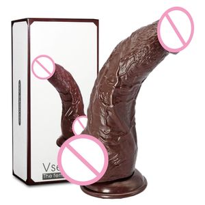 Articoli di bellezza 27 cm lungo enorme vibratore dildo sexytoys adulti pene per le donne realistico marrone grosso cazzo artificiale punto G vibrazione