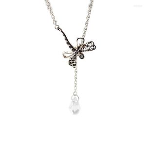 Chaines Original Colliers de collier en argent sterling pour femmes Collier de libellule r ve