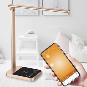 Table Lamps Wireless Charging Office Lamp Working Reading Light USB College Student Desk For Study Bedside Night