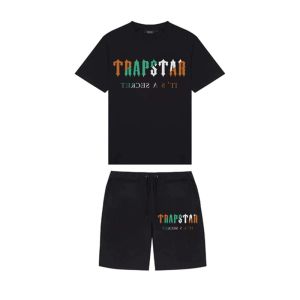 Trapstar T koszule i szorty Ustaw mężczyzn Tracksuit Summer Basketball Jogging Sportswear Streetwear Haruku Tops T Shirt Suit 220621