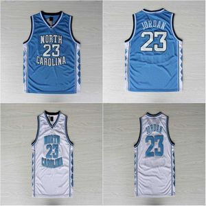 2022#23 Michael Short Sleeve Basketball Shirts Herr S￶mda North Carolina College White Blue Basketball Jersey S-XXL