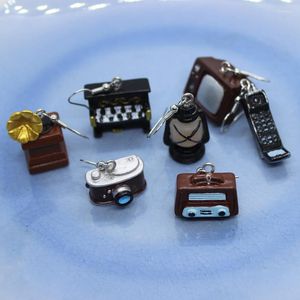 Dangle Earrings Retro Nostalgic Home Appliance Funny Simulation Camera Phonograph Radio Female Fashion Creative Jewelry Gifts