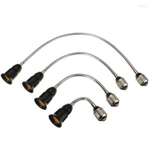 Lamp Holders Jiguoor20/30/40/60cm Length E27 To Black Flexible Extend Extension Adapter Socket LED Light Bulb Base Holder Converter