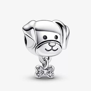 Pet Dog Bone Berlock 925 Sterling Silver Pandora Hängen Moments Pet for Fit Berlocker pandoracharm queen Armband Smycken 792254C01 Andy Jewel