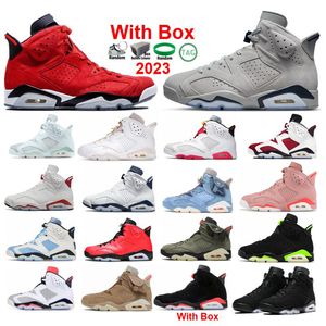 6 Toro Bravo 6s Georgetown 6 Basketskor Metallic Silver Sötvatten Barely Rose Brittisk Khaki Carmine Herrsko Med Box Sneakers Infraröd Svart Sportsko