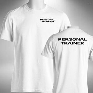 Herr t-skjortor personlig tränare herr t-shirt gym instruktör bär träning fitness träning 2022 sommar män rolig avslappnad märke toppskjorta