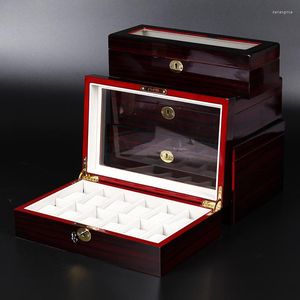 시계 박스 황갈색 yunzhiyuan 베이킹 페인트 6/10/12ebony grainjewelry 컬렉션 디스플레이 판매 포장 상자
