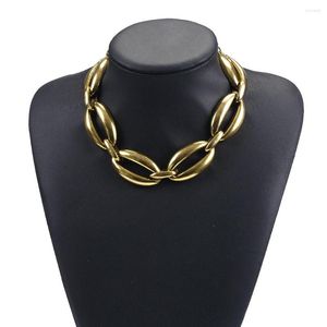 CHOKER BK Женское золото золотое акриловое ожерелье Геометрическая овальная цепочка Boho заявление на биб воротнич