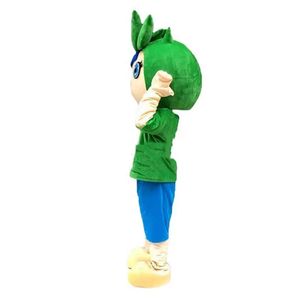 La mascotte del ragazzo di verdure calda della fabbrica 2022 costumi il vestito operato Foto reale