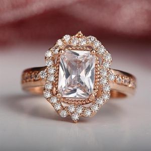 Pierścienie klastra 14k żółte złoto 1 5 s pierścionek z brylantem dla kobiet luksusowe zaręczynowe kamień ślubny i 259L