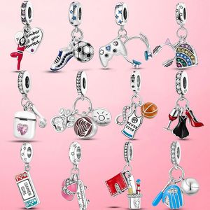 925 Silber Charm Perlen baumeln Sport Liebe Yoga Auto Motorrad baumeln Bead fit Pandora Charms Armband DIY Schmuck Zubehör