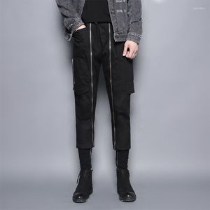 Erkekler Pantolon Özelleştirilmiş 27-46 Erkek Giyim Moda Kişilik Bacak Bağlayıcısı ile Bahar ve Sonbahar Fermuarı Küçük
