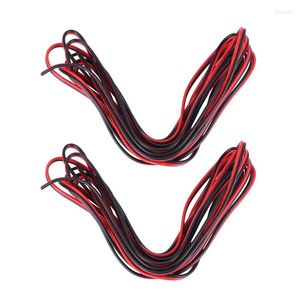 Belysningstillbehör 2x 20 mätare per 3 meter röd svart zip tråd AWG -kabelkraftsmark strandad kopparbil