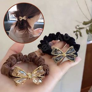 ELEGANTE Crystal Bow Simple Hair Band Women Girls Girlsish Holder Holdel Bands Bands Accessori per capelli