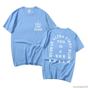 القمصان للرجال رجال tirt Kanyes West Pablo t Shirt Summer Men Women I I.