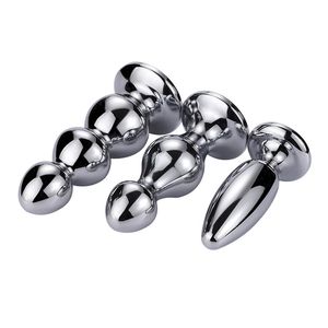 Sex toy massagers Adult Large Butt Plug Metal Anal Beads Anal Toys for Woman Men Prostate Massager Plugs Dilator Gay