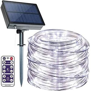 LED snaren Solar Outdoor Rope Lights ft Modi Dimable Timer Remote String Licht mAh Touwen Solared Lighting Waterdicht T