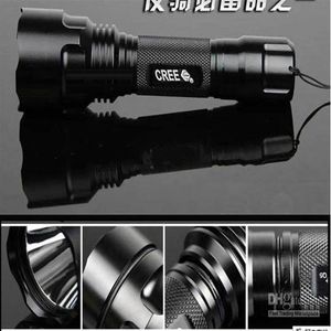 Wholesale ultrafire cree t6 flashlight for sale - Group buy UltraFire C8 T6 Lm CREE XM L LED Flashlight lamp bulb spotlight C8T6 x18650 battery and charger1861